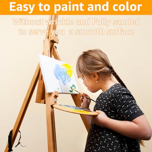 24 PCS Wood Panels for Painting 6x6 Inch Wood Canvas Boards Wooden Canvas Pine Wood Panel for Oil Painting DIY Drawing Pouring Art Projects