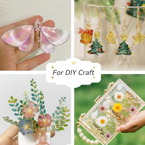 UV Resin 500g,Upgraded Crystal Clear Hard Ultraviolet Epoxy Resin Glue,Low Odor,Fast Curing UV Resin Kit for Jewelry Making,DIY Craft,Christmas Ornaments