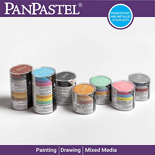 PanPastel Artist Pastels by GOLDEN, Metallic Colors Set, 6 Color, Professional Artist Pastels, Unique Pan Format (cake-like) - color: Metallics