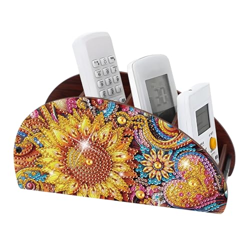 MVVMTOP Diamond Art Painting Organizer Box, DIY Sunflower Design Special Shape Diamond Partial Mosaic Handmade Making Kit Organizer Box, Modern Home Dining Living Room Table Top Decor Art Decoration - color: sunflower