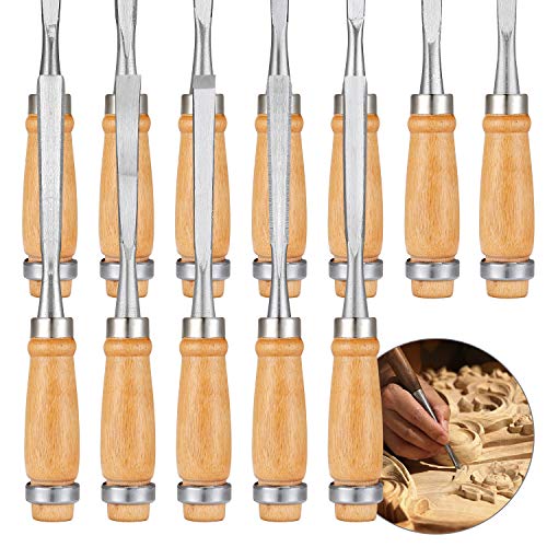 Calary 24Pcs Wood Carving Chisel Set - Kit Including Small and Large Size Wood Carver Set