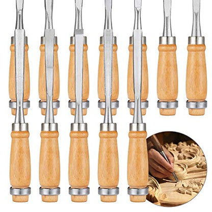 Calary 24Pcs Wood Carving Chisel Set - Kit Including Small and Large Size Wood Carver Set