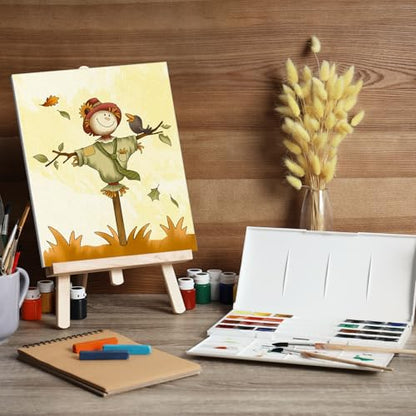 COCHIE 6 Pack 8x10 Inches Fall Pumpkin Pre Drawn Canvas to Paint for Sip and Paint Party, Pre Printed Framed Canvases Set, Maple Scarecrow Truck Pre Sketched Canvas for Painting for Adults Kids - size: 8x10 Inches, style: Fall