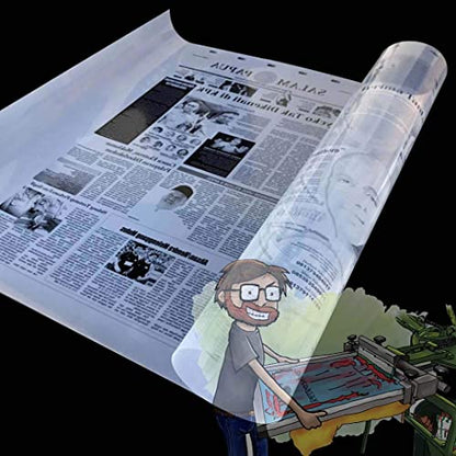 11"x17" Screen Printing Film 50 Sheets Waterproof Inkjet Transparent Film for Water-based Pigment and Dye Ink Jet Printers