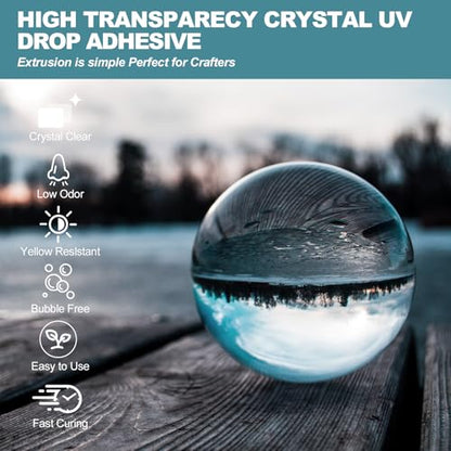 VIDA ROSA 1KG UV Resin Upgraded Kit, Featuring High Gloss, High Hardness, and Fast-curing Epoxy Resin, Suitable for Coating, Casting, Bracelets, Jewelry Making, and DIY Crafts. - color: Low viscosity 1kg