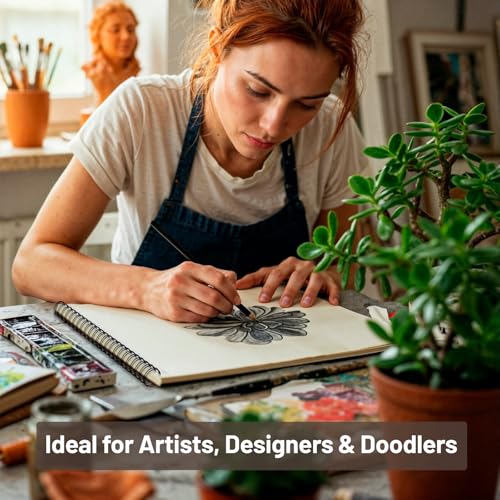 KAKKUE 8.5" x 11" 200 GSM Premium Mixed Media Sketchbook, 80 Sheets (160 Pages), Hardcover Spiral Bound Drawing Pad, Acid-Free Thick Artist Paper for Watercolor, Illustration & Professional Sketching - size: 8.5*11 inch(80 Sheets)