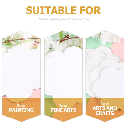 10 pcs 15x15cm Flower Shaped Cotton Canvas, Oil Painting Panel Blank, Flower Shape Canvas for Acrylic, Great for Beginners, Students, or Hobby Painters