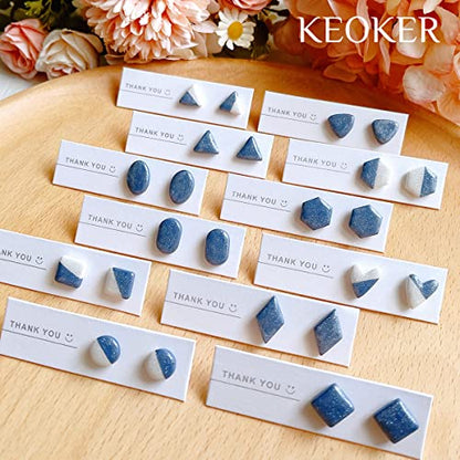 Keoker Polymer Clay Cutters - Geometric Clay Cutters, Polymer Clay Cutters for Earrings Jewelry Making, 10 Shapes Regular Clay Earrings Cutters