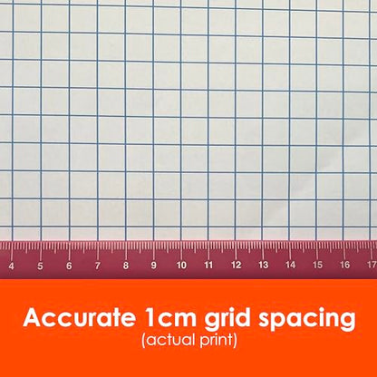 Geyer Instructional 1cm Graph Paper Roll – 36” x 100’ Blue Grid, Large Format Blueprint Paper, 24 lb Bond for Classroom, STEM, Math & Design Projects - color: Blue