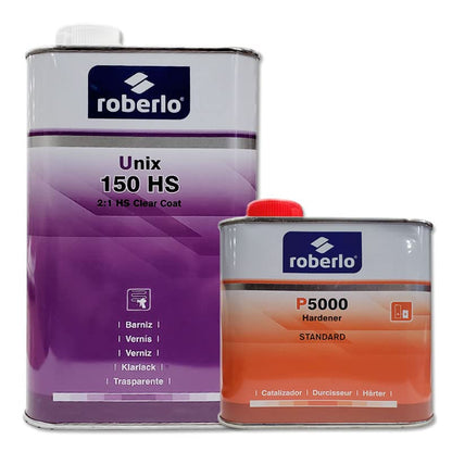 Roberlo Unix 150 HS, 2:1 Acrylic Polyurethane Clear Coat, Add Standard Hardener, 68187-61307