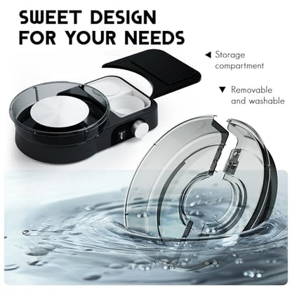 Pottery Wheel for Adults - Complete Pottery Tools Kit for Beginners, 6" Turntable Two-Way Rotation Adjustable Speed, 2.2 lbs. Air Dry Clay, Mini Clay Making Pottery Wheel with Storage Design (Black) - color: Black