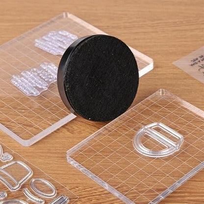 Red Acrylic Stamping Pressure Tool for Clear Stamps Scrapbooking Used to Put Even Pressure On Stamp Platform Precision Press Craft Hand Tools for Scrapbooking Embossing Cardmaking Seal Stamps
