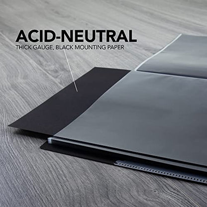 ITOYA Original Art ProFolio 18x24 Black Photo Album Book with 48 Pages - Protective Binder with Plastic Sleeves