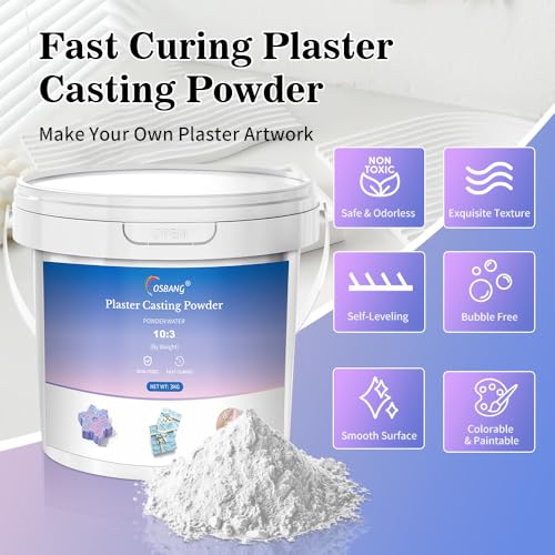 100ML Air Dry Clay Glaze Matte and Plaster Casting Powder 3000g