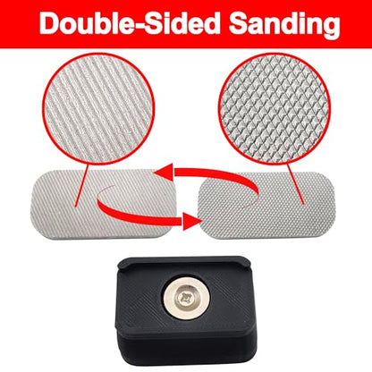 Denibbing File Tool - Paint File Tool with Sponge for Quick Removal & Cleaning of Paint Imperfections, 2-in-1 Mini-File Blade for Repairing Paint Retention, Stains on Cars, Drawing Boards