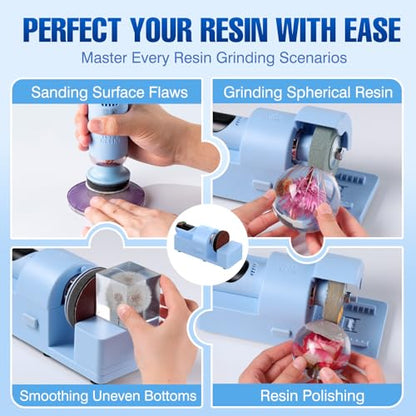 Bundle Two-Sided UV Light and Resin Sanding and Polishing Kit