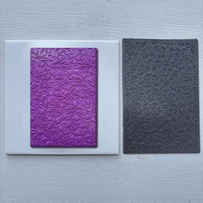 Flowers Polymer Clay Texture Sheets Mats for Polymer Clay Earrings Making Swirls Floral Texture Impressions DIY Tools for Pottery Earrings Jewelry Making DIY Craft Supply