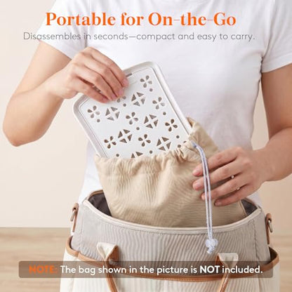Lifewit Baby Bottle Drying Rack with Tray, Portable Bottle Drying Tree for Home & Travel, Space Saving Dryer Holder for Nipples, Pump Parts, Pacifiers Storage, Newborn Essentials, BPA Free