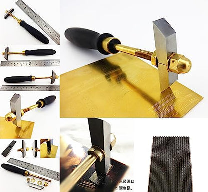 1pc 20 Lines Print Printmaking Copperplate Carving Etch Mezzotint Pull Rows Line Cutter Chisel Tool