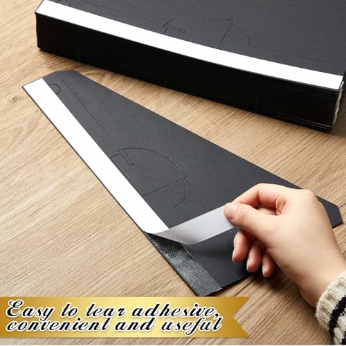 Marspark 12 Pack Poster Stand Self Stick Easel Back Poster Board Stand Convenient Peel and Stick Self Adhesive Easels Display Cardboard Sign (12 Inch) - color: Black, size: 12 Inch