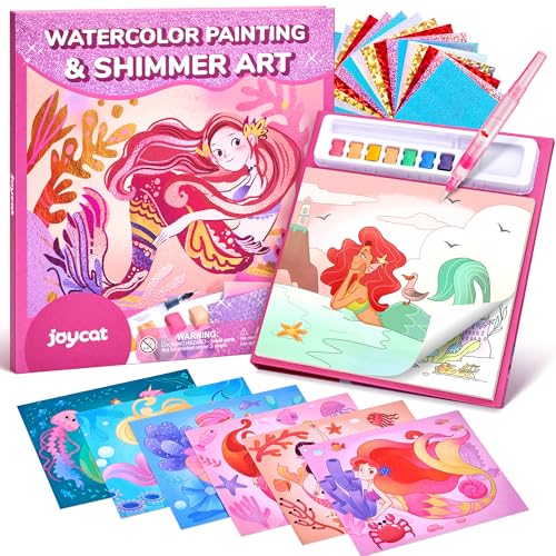 JoyCat Paint with Water Coloring Books, Art & Craft Activity, No Mess Art for Kids Ages 4-8, Craft Kits & Supplies, DIY Creative Activity, Gifts for Girls & Boys (Ocean Princess) - style: Ocean Princess