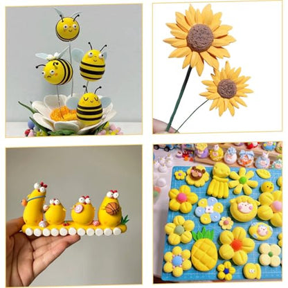 Lightweight Clay - Air Dry Clay, Ultra Light & Soft, Safe & Non-Toxic, Moldable & Flexible, DIY Modeling Clay for Anime Figures, Sculpting, Molding, Creative Art Crafts - color: Yellow