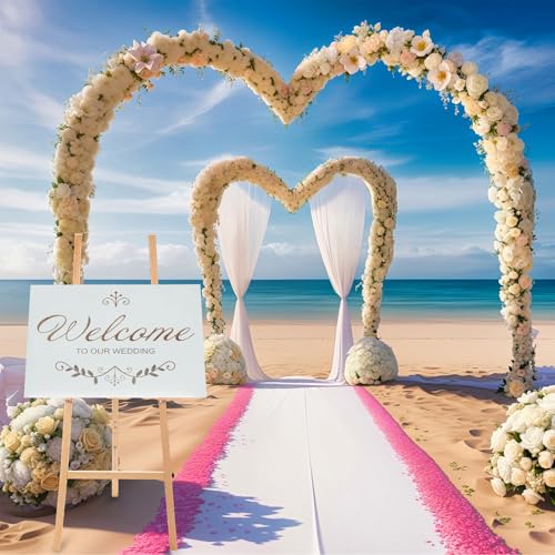 CroBlissful Wooden 50" Easel Stand for Wedding Sign Adjustable 3Tier Height Display Easel with Chain Heavy Duty Floor Tripod for Welcome Wedding Sign Painting Canvas Baby Shower Party Poster (Wood) - color: Wooden