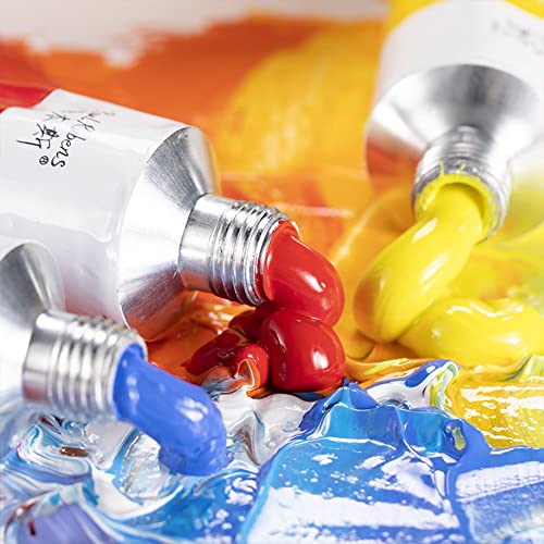 Paul Rubens Oil Paint, 12 Neon Colors with High Saturation, 50ml Large Tubes, Faster Drying Time, Art Supplies for Artists, Students, Beginners - color: 12 Neon Colors