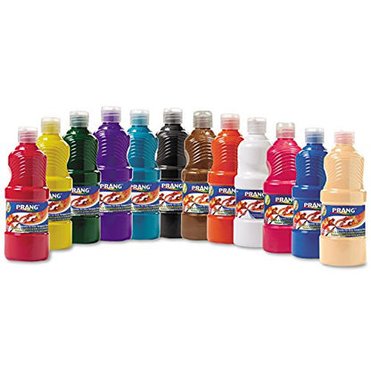 Prang Ready-to-Use Tempera Paint Set, Assorted Colors, Pint Set of 12