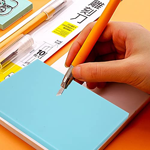 Blue Rubber Carving Block for DIY Stamp Making Lightweight Craft Foam with Ideal Artists Hobbyists - color: Sky Blue