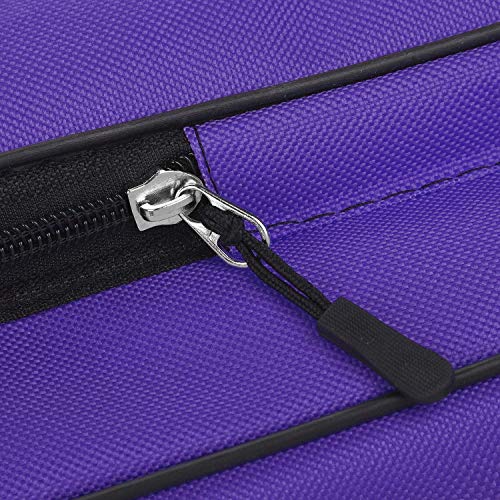 haozaikeji A3 Artist Portfolio Carry Case Bag Portable Waterproof Canvas Shoulder Bag Painting Pad Backpack for Sketching Painting Art Supplies with Shoulder Straps & Carry Handle - color: Purple