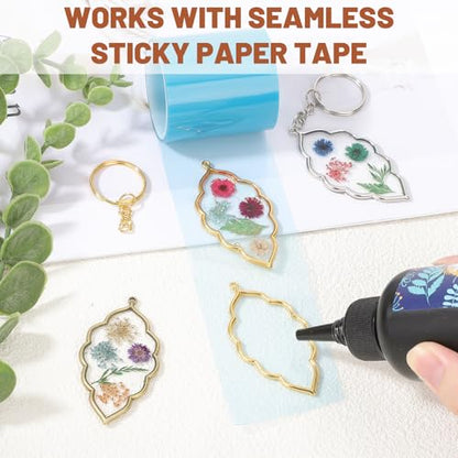 Gartful Open Bezels for Resin Jewelry Making, Hollow Frame Pendants with Jump Rings, Craft Bezels for Necklace, Earrings - style: Leaf - 30PCS