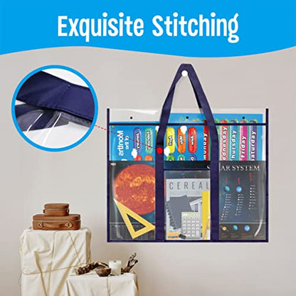 2 Pack Bulletin Board Poster Art PVC Storage Pocket Chart with Accessories’ Pocket (30.5" x 24.8") - size: 2 Pack