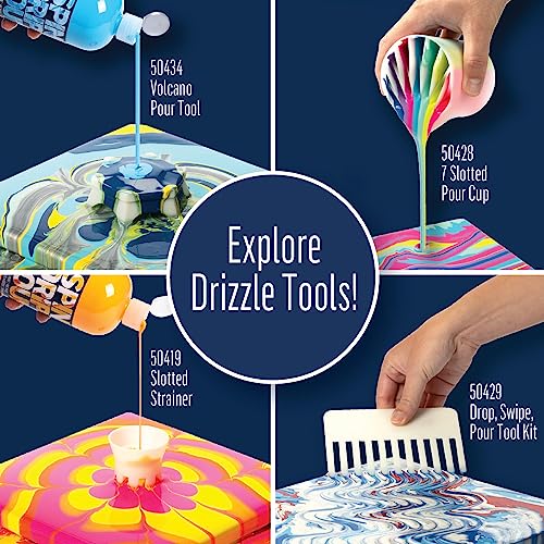 FolkArt Drizzle Disco Dust Glitter Pre-Mixed Fluid Acrylic Pouring Paint, 9 fl oz Premium Paint Perfect for Indoor & Outdoor Arts and Crafts Projects, 61839