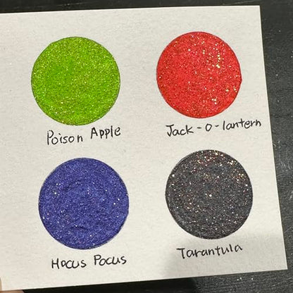IUILE Handmade Watercolor Paints - Halloween 2023 Half Pan Set (4 colors) - color: Halloween 2023