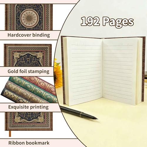 Mlife A6 Small Notebook,Lined Pocket Notebook Hardcover,Journaling Notebooks,192 Pages,100 GSM paper,3.74''* 5.5'',Mini Journal for Women and Man - color: B, size: A6 Lined