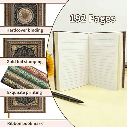 Mlife A6 Small Notebook,Lined Pocket Notebook Hardcover,Journaling Notebooks,192 Pages,100 GSM paper,3.74''* 5.5'',Mini Journal for Women and Man - color: B, size: A6 Lined