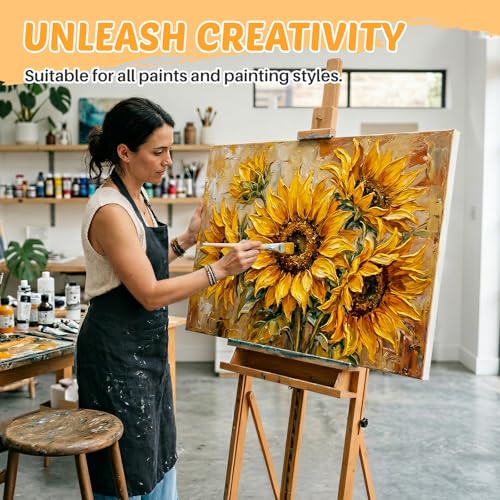 CONDA 24x36 inch Stretched Canvas for Painting, 2 Pack Primed Large Canvas, Primed Acid-Free Cotton 5/8 Inch Profile Value Bulk Pack for Acrylics, Oils Painting - size: 24"x36",2pack