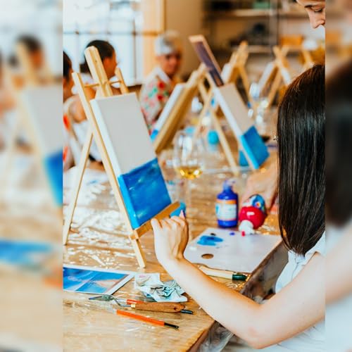 AROIC Wood Easels, Easel Stand for Painting Canvases, Art, and Crafts. (11.8 inch, 20 Pack), Tripod, Painting Party Easel, Kids Student Table School Desktop, Portable Canvas Photo Picture Sign Holder. - style: 11.8"-20p