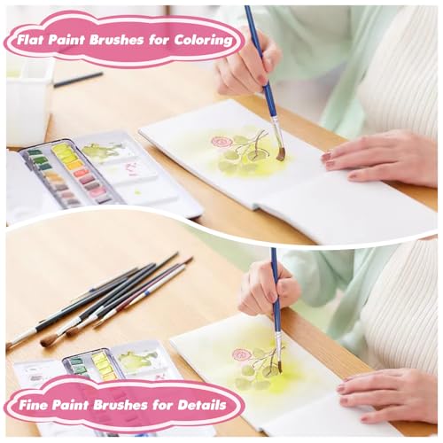 110Pcs Paint Brushes Bulk Small for Kids - Fine Detail Set for Classroom, Model, Canvas, Face, Nail Art, Acrylic, Watercolor, and Craft Supplies - style: Fine Paint Brushes