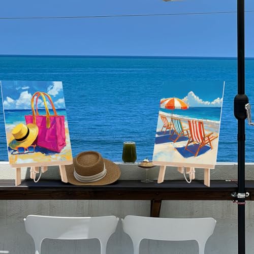 Ctosree 12 Sets Pre Drawn Canvas Kit for Painting Adults Sip and Paint Kit Art Pre Printed Canvas Bulk for Adult Date Night, Art Party & Holiday Gift(Hawaii Vacation,8 x 10 in) - size: 8 x 10 in, style: Hawaii Vacation