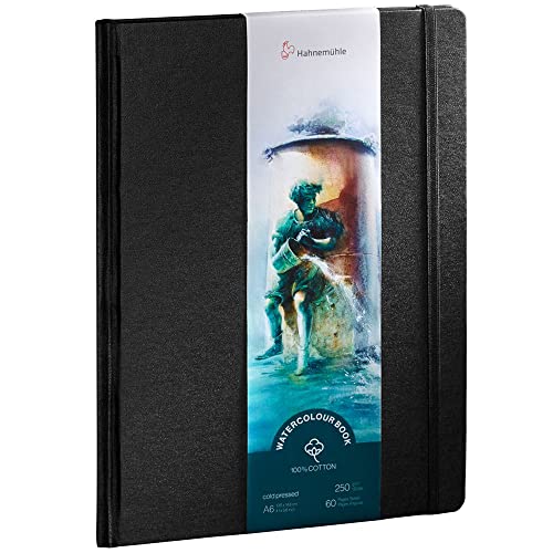 Hahnemuhle Watercolor Book, 100% Cotton, Cold Press 250gsm, A6 Portrait (10625350) - size: A6 - Portrait Format