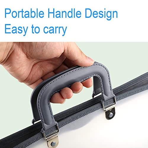Acocony 11x17 Art Portfolio-Accordian File Organizer with 13 Pockets | 11x17 portfolio folder for artwork with Handle and Zipper Closure, Frosted Translucent,Waterproof Pack of 1