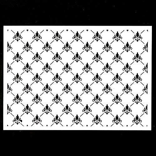 DIY Decorative Damask Stencil Template for Painting on Walls Furniture Crafts (A4 Size)