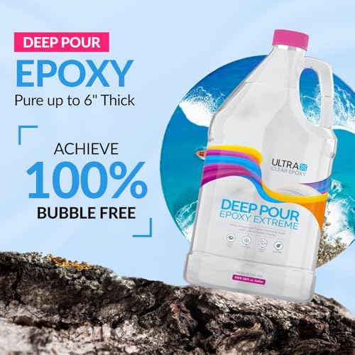 Ultra Clear Deep Pour Epoxy Resin and Hardener for Countertops, River Tables, Art Resin, DIY, Tumblers | Scratch Resistant, Low Odor, Bubble Free Epoxy Primer (3 Gallons) - size: 3 Gallons