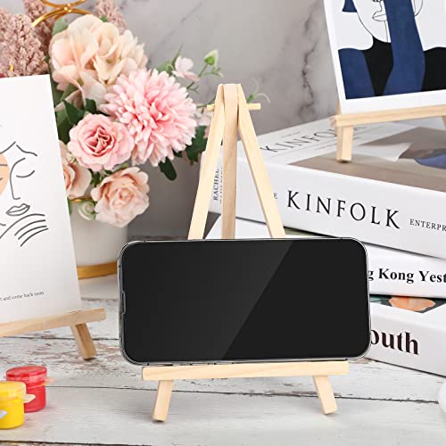 30 Pack Tall Wood Easels Tabletop Display Easels Art Craft Painting Easel Stand Wooden Triangle Painting Easel Arts Crafts Tripod Easels for Artist Adults Students (7.8 x 3.6 inch)
