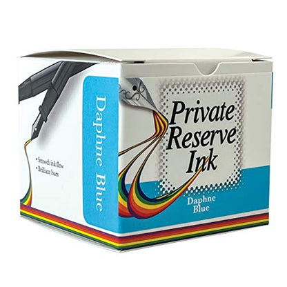 Private Reserve Premium Fountain Pen Ink, 60ml Bottle, Daphne Blue | Premium fountain pen ink with smooth flow, rich color, and reliable everyday writing performance. - color: Daphne Blue