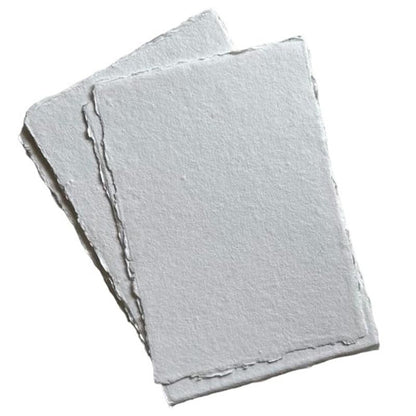 A6-400 GSM / 25 Sheets - Rough/Textured Drawing/Sketching Paper 4x6 inches - Handmade/Deckle Edge Paper Made from Virgin Egyptian Cotton - Off-White by Deckle Papers - size: 4x6"