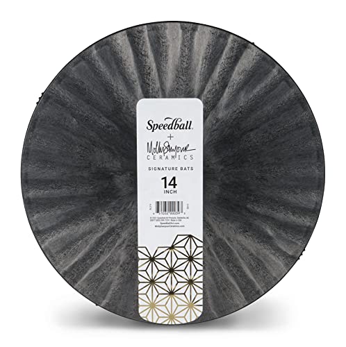 Speedball Sanyour Signature 14 Inch Round Pottery Wheel Bat, Black, for Ceramics and Clay Work - color: Black, size: 14 Inch Round