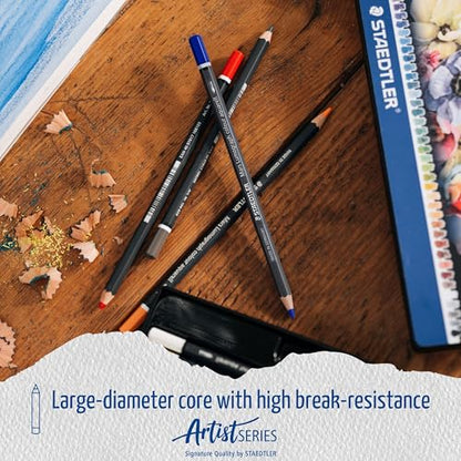 STAEDTLER Mars Lumograph Aquarell Colored Watercolor Pencils, Tin of 12 - style: Tin of 12